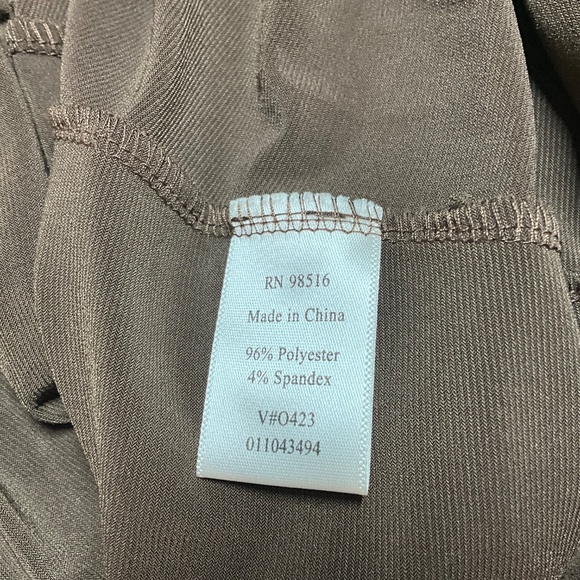 COLDWATER CREEK Slinky Jersey Knit Sleeveless Chocolate Brown Midi Dress Sz 14 - Picture 9 of 10